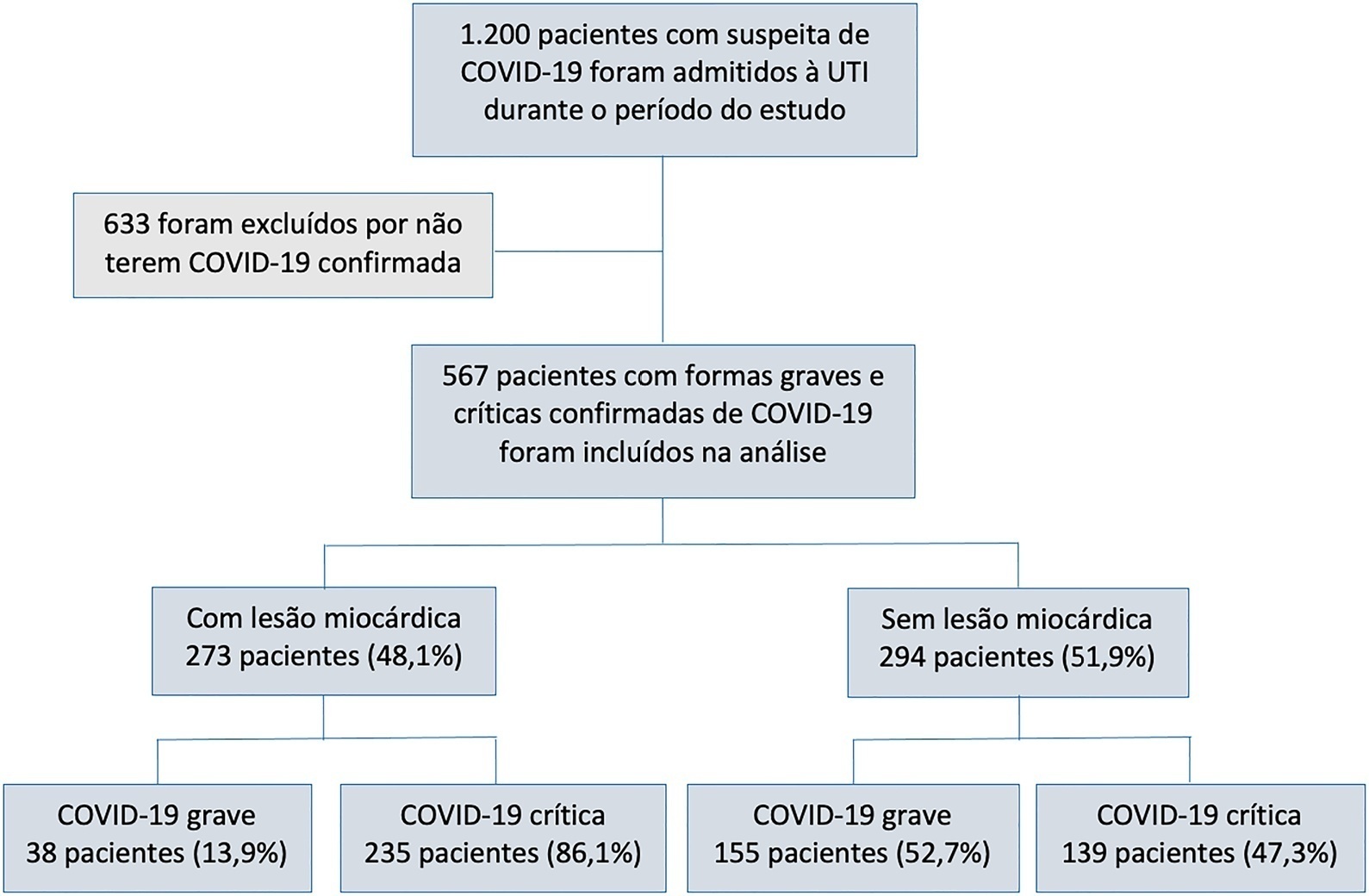 Lesão miocárdica e complicações cardiovasculares na COVID-19: estudo de coorte em pacientes graves e críticos